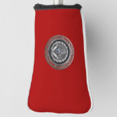 [400] Master Mason - Silver Square & Compasses Golf Headcover (Rotieren 90)