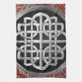 [400] Sacred Celtic Silver Knot Cross Geschirrtuch (Vertikal)