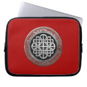 [400] Sacred Celtic Silver Knot Cross Laptopschutzhülle (Vorderseite)