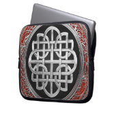 [400] Sacred Celtic Silver Knot Cross Laptopschutzhülle (Vorderseite Links)