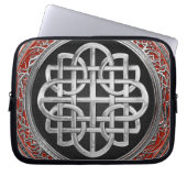[400] Sacred Celtic Silver Knot Cross Laptopschutzhülle (Vorderseite)