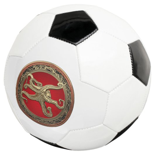 [400] Sacred Gold Octopus in Defensive Posture Fußball (Dreiviertel)
