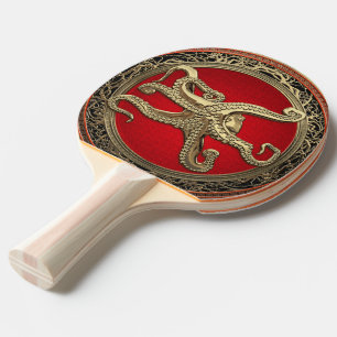 [400] Sacred Gold Octopus in Defensive Posture Tischtennis Schläger