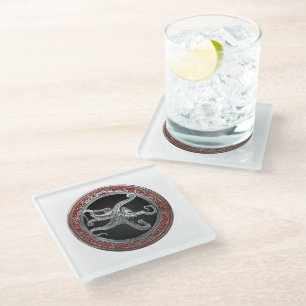 [400] Sacred Silver Octopus in Defensive Posture Glasuntersetzer