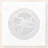 [400] Sacred Silver Octopus in Defensive Posture Glasuntersetzer (Rückseite)
