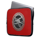 [400] Sacred Silver Octopus in Defensive Posture Laptopschutzhülle (Vorderseite Links)