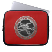 [400] Sacred Silver Octopus in Defensive Posture Laptopschutzhülle (Vorderseite)