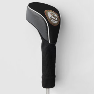 [400] Schwarzer und Gold Heiliger Ostdrache Golf Headcover