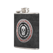 [400] Silberner Totenkopf Flachmann (Links)