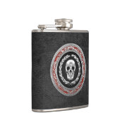 [400] Silberner Totenkopf Flachmann (Rechts)