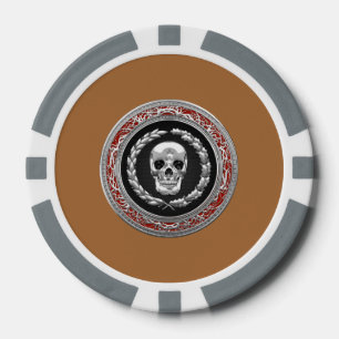 [400] Silberschädel Pokerchips