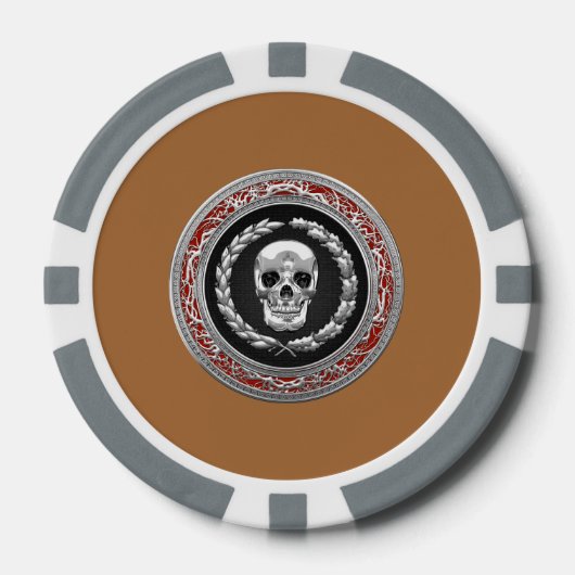 [400] Silberschädel Pokerchips (Vorderseite)