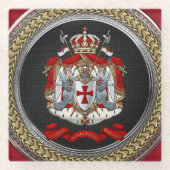 [400] Tempelwappen der Ritter Glasuntersetzer (Vorderseite)