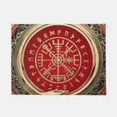 [400] Vegvisir - Viking Gold Magic Runic Compass Fußmatte (Vorderseite)