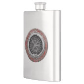 [400] Vegvisir - Viking Silver Magic Runic Compass Flachmann (Links)