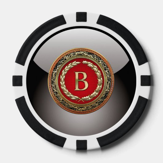 [400] Vintages Monogramm "B" Pokerchips (Vorderseite)