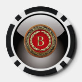 [400] Vintages Monogramm "B" Pokerchips (Rückseite)