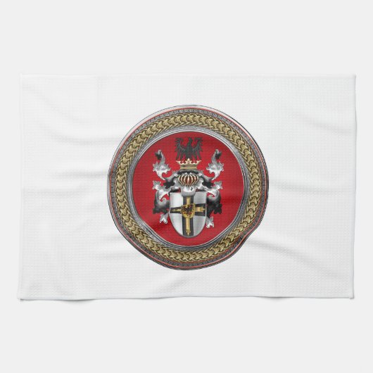[400] Wappen-Teutonenkappe Geschirrtuch (Horizontal)