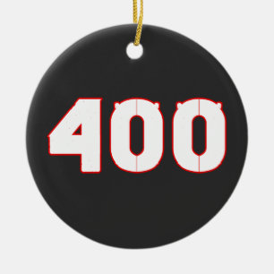 400 Zahl Keramik Ornament