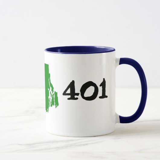 401, Gebietscode der Insel Rhode! Tasse (Rechts)