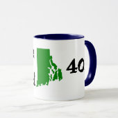 401, Gebietscode der Insel Rhode! Tasse (VorderseiteRechts)