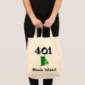 401, Gebietscode der Insel Rhode Tragetasche (Vorderseite (Produkt))