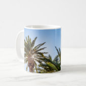 4024-Palmenbaum mit Sunburst Coffee Tasse (Vorderseite Links)
