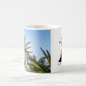 4024-Palmenbaum mit Sunburst Coffee Tasse (Mittel)