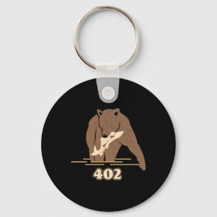 402 Angelsächsischer Fettschwarzbär Liebhaber Bear Schlüsselanhänger