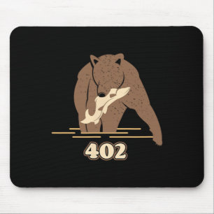 402 Angelsport Bär Fett Braun Grizzly Liebhaber Be Mousepad