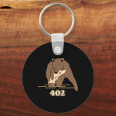 402 Fischbär Fett Brown Grizzly Lover Oktober Schlüsselanhänger (Vorderseite)