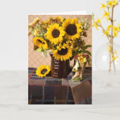 4038 Sunflower Bouquet Sympathy Card Karte (Gelbe Blume)
