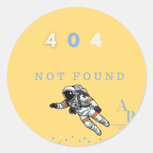 404-Aufkleber Runder Aufkleber