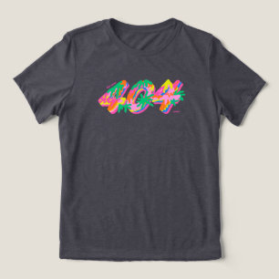 404 Coded Drip Typography PNG   Farbige Schmelz G Tri-Blend Shirt
