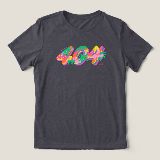 404 Coded Drip Typography PNG | Farbige Schmelz G Tri-Blend Shirt (Design Vorderseite)