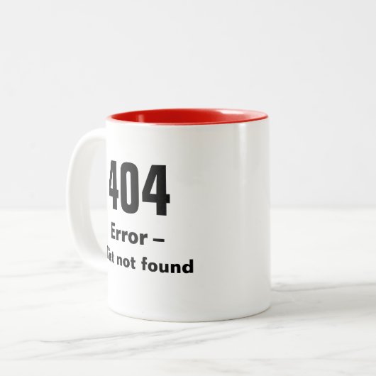 404 Fehler - gefundene Tasse der Diät nicht (Vorderseite Links)