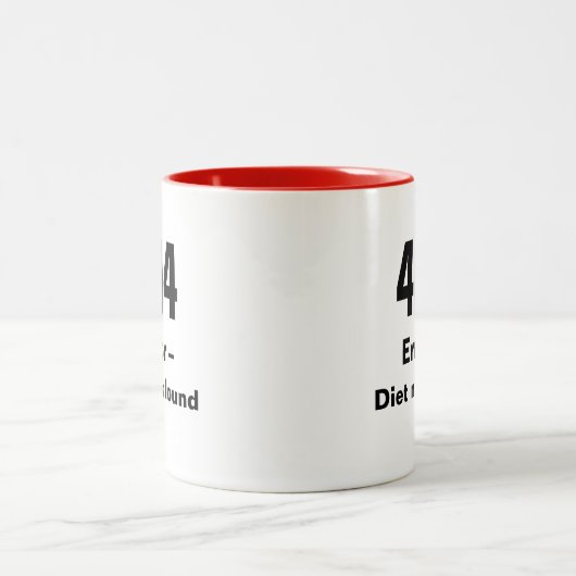 404 Fehler - gefundene Tasse der Diät nicht (Mittel)