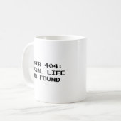404 Fehler : Social Life not found Coffee Tasse (Vorderseite Links)