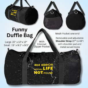 404 Fehler Soziales Leben nicht gefunden - Funny Duffle Bag