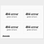 404 Fehlergeschlecht wurde nicht gefunden Rechteckiger Aufkleber (Blatt)