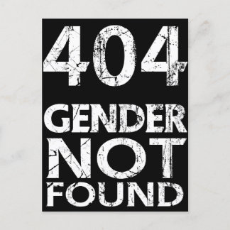 404 Gender not found - Agender Pride Postkarte