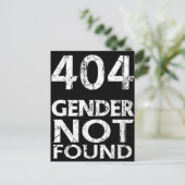 404 Gender not found - Agender Pride Postkarte (Stehend Vorderseite)