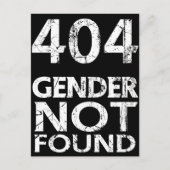 404 Gender not found - Agender Pride Postkarte (Vorderseite)