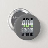 404 Geschlecht nicht gefundener Agender Button (Vorne & Hinten)