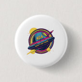 404 Gravity not found - Retro Space Pop Art Button (Vorderseite)