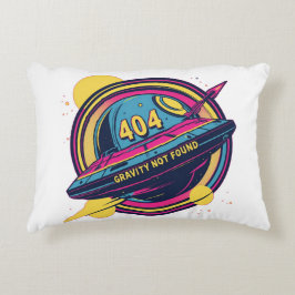 404 Gravity not found - Retro Space Pop Art Dekokissen