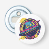 404 Gravity not found - Retro Space Pop Art Flaschenöffner (Vorderseite)