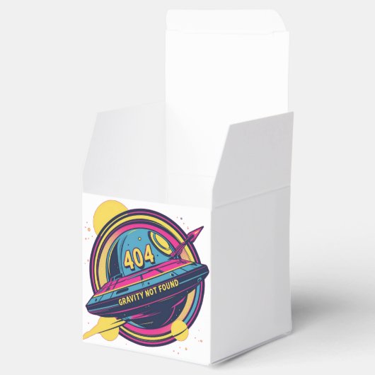 404 Gravity not found - Retro Space Pop Art Geschenkschachtel (Geöffnet)
