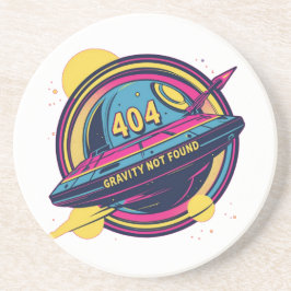 404 Gravity not found - Retro Space Pop Art Getränkeuntersetzer