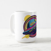 404 Gravity not found - Retro Space Pop Art Kaffeetasse (Vorderseite Links)